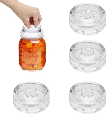 Produktbild von Pack von 4 Fermentationsgewichten, Glasgewichte Ø 7 cm, für Einmachgläser, für Milchsäuregärung