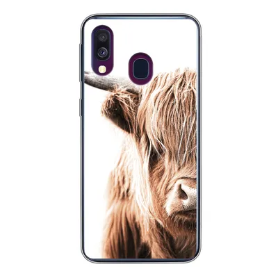 Produktbild von MuchoWow® Handyhülle Schutzhülle Hülle für Samsung Galaxy A40 Schottischer Highlander - Kuh - Tiere Silikon Softcase Handy Hülle - Handy-Tasche
