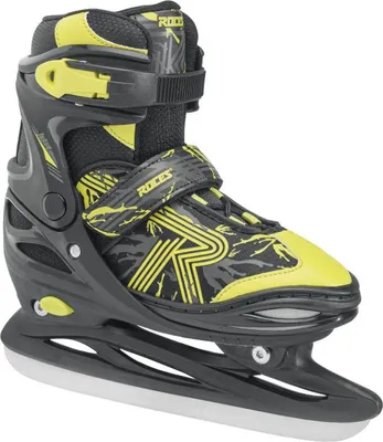 A single ice skate shown from a three-quarter side view against a white background.