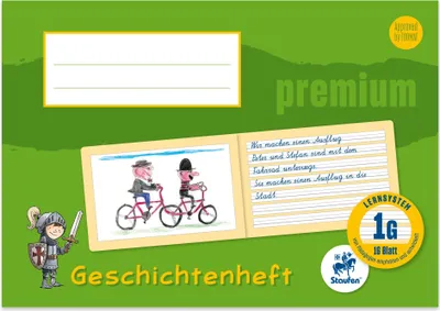 Image de Staufen® 734500730 Cahier d'histoires Premium Ligné 1G (1ère année scolaire) Bords arrondis
