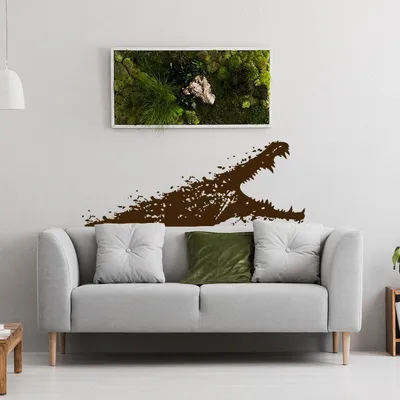Obrázok produktu pre Decords, nástenná dekorácia – silueta aligátora, 99 x 38 cm