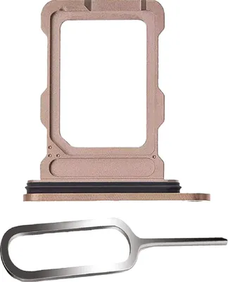 Produktbild von iPHONE 16 PRO / MAX SIM KARTEN HALTER TRAY ADAPTER FACH STECKER SLOT CARD + NADEL WÜSTENSAND