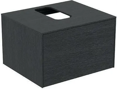 Produktbild von Waschtischplatte CONCA mittiger Auss 602x505mm Eiche geflammt Eiche geflammt