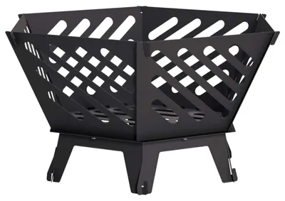 Produktbild von Möbel Feuerstelle Schwarz 60 x 53 x 30 cm Stahl - Feuerkörbe & -schalen &9863