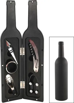 Immagine prodotto di Set di apribottiglie per vino nero - Accessori per vino da regalo da 6 pezzi
