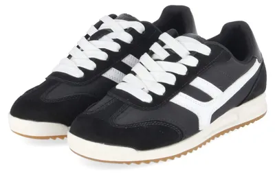 Zdjęcie produktu dla Niskie sneakersy damskie Bullboxer, kolor czarny, wykonane z materiałów syntetycznych, skóry i tekstylnych, rozmiar: 38