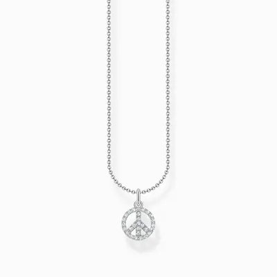 Produktbild von Thomas Sabo KE2175-051-14-L45v Silber-Collier für Damen Peace