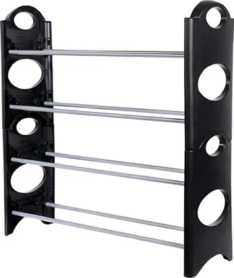 Obrázek produktu pro Verk 15205 Skládací botník 12 párů - černý