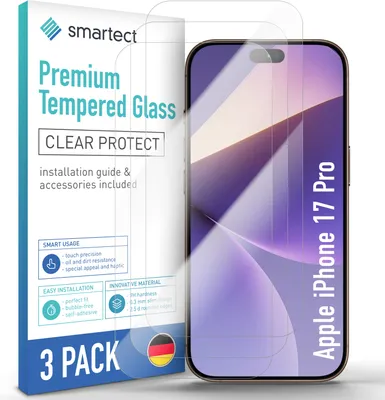 A product shot of a smartphone screen protector packaging and the protector itself on a smartphone.