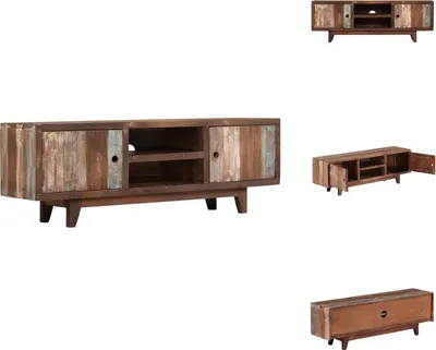 Produktbild von vidaXL TV-Schrank Akazienholz Massiv Vintage 118 x 30 x 40 cm - TV-Möbel