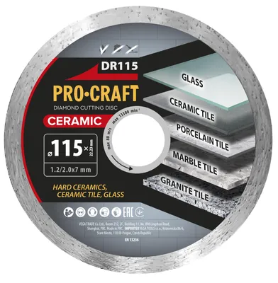 Obrázek produktu pro Diamantový řezný kotouč Ceramic Procraft DR115