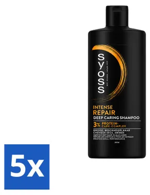 Obrázok produktu pre 5 ks šampónu Syoss Repair pre suché a poškodené vlasy, 440 ml - výhodný balík