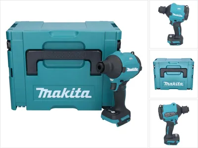 A collage of images showing a Makita cordless impact driver and its storage case.