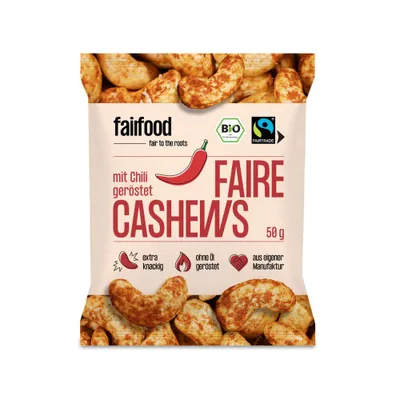 Immagine prodotto di Anacardi Fair - Tostati al peperoncino 50g