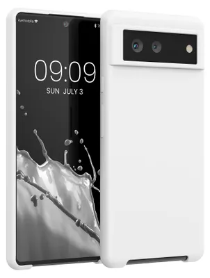 Produktbild von kwmobile Handyhülle für Google Pixel 6 Hülle - Case Silikon - Kabelloses Laden - Schutzhülle Cover in Weiß matt