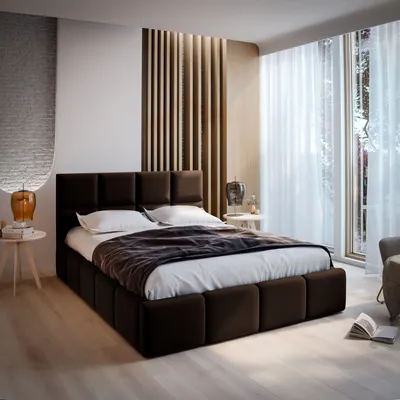 Produktbild von Masseno Polsterbett COMO 180x200 cm, Polsterbett mit Bettkästen -Braun, SAWANA 16