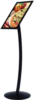 Produktbild von update displays Infoständer schwarz DIN A4 35,8 x 35,8 x 117,6 - 121,2 cm, 1 St.