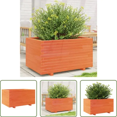 Produktbild von The Living Store Pflanzkübel Wachsbraun 90x60x49,5 cm Massivholz Kiefer