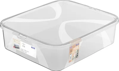 Productafbeelding van Rotho opbergbox Lona met deksel, 42 x 35,1 cm, 12 liter, transparant