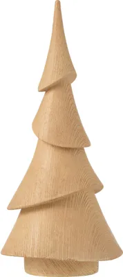 Produktbild von Tannenbaum aus Polyresin mit Holz-Finish - Erhältlich in zwei Größen – 4er Set Höhe 31cm