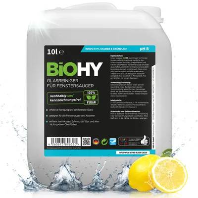 Produktbild von BiOHY Glasreiniger für Fenstersauger + Auslaufhahn, Glasreiniger Fenstersauger, 10 l