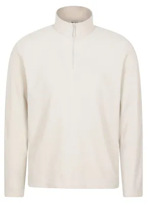 Produktbild von Mountain Warehouse - "Camber II" Fleece-Oberteil für Herren, mit halbem Reißverschluss MW1820 (XL) (Cremefarbe)