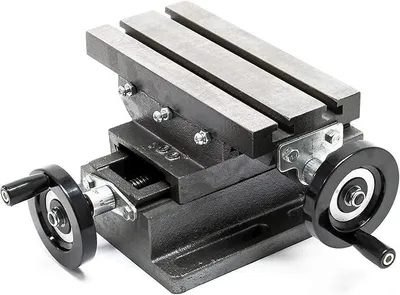 Produktbild von Kreuztisch 220x100 mm, Frästisch Mit 120 mm X-Achse, 90 mm Y-Achse, Koordinatentisch Aus Gusseisen, Bohrtisch, Fräsständer