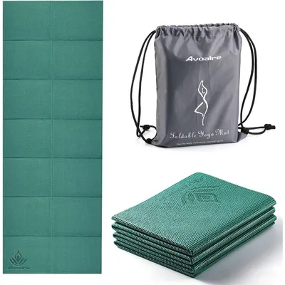 Produktbild von Faltbare Yogamatte Gymnastikmatte - 5 mm - PVC - Rutschfest - Zusammengefaltet 31 x 25 x 7 cm - Mit Tragetasche