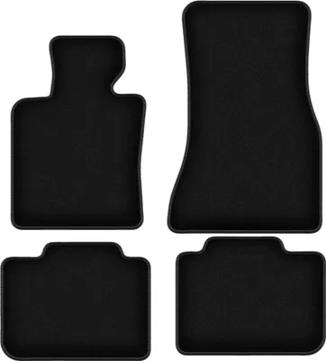 Image de Tapis de sol velours sur-mesure pour BMW 6 G32 GT (2017-, Gran Turismo) noir, jeu 5 pièces, fixations