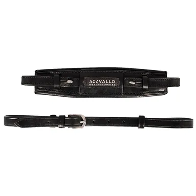 Produktbild von Acavallo Nasenriemen Leder für Alupro Hackamore Schwarz One Size