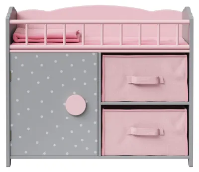 Produktbild von Olivias World 16 Zoll Babypuppen-Möbel Holz-Wickeltisch Storage TD-12390A