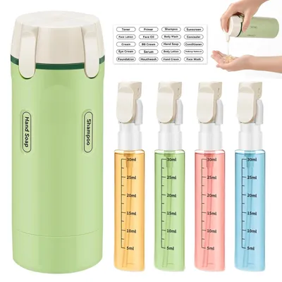 Produktbild von Nachfüllbare Reisflaschen für Kosmetikprodukte, 4-in-1