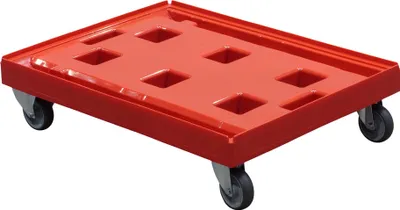 Produktbild von Transportroller Gigant Typ A - 2 Bock- und 2 Lenkrollen : rot Farbe: rot