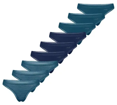 Produktbild von sloggi 9er Pack GO Crush String Komfortabel und atmungsaktiv, Zierborte an den Säumen, Im praktischen Mehrfachpack