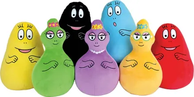 Immagine prodotto di Set di peluche Barbapapa, 7 pezzi, Jemini, 28 cm, morbidi ed elastici