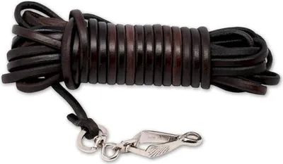 Produktbild von Mystique Schweissleine Schleppleine aus rundem Leder 10m braun