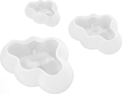 Image de lot de 3 moules en silicone en forme de nuage, faciles à démouler, résistants à la déformation, moules à nuage en résine époxy, idéaux pour les gâteaux et chocolats DIY