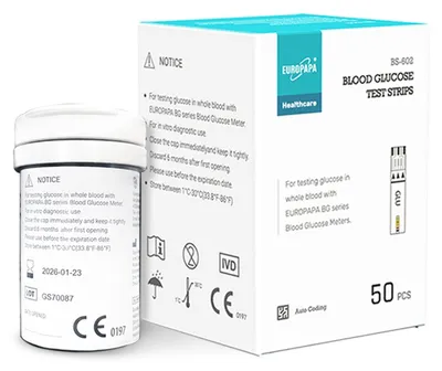 Imagen del producto de Tiras reactivas para la medición de glucosa en sangre, 50 unidades, para el control de los niveles de azúcar en sangre, compatibles con la serie BG