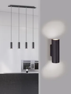 Produktbild von Trio Wandleuchte MARLEY schwarz matt