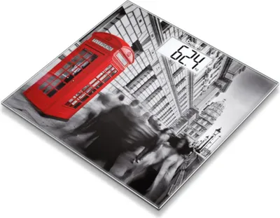 Immagine prodotto di Bilancia pesapersone BEURER b.150kg 100g vetro XL display LCD Londra GS 203 LONDRA