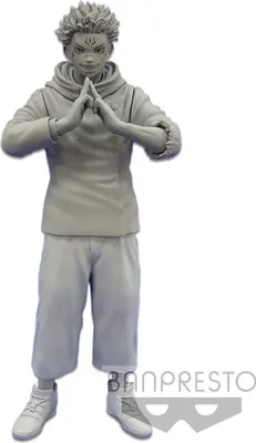 A gray statue of a character from Jujutsu Kaisen.