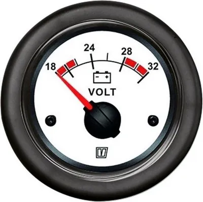 Produktbild von VETUS VLT24W weiß Voltmeter 24V