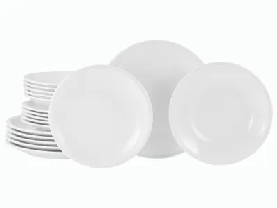 Obrázok produktu pre CreaTable, 24649, Milano Weiss, sada tanierov 18 ks, porcelán