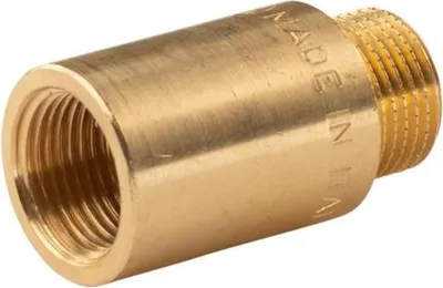Produktbild von Messing Gewinde-Fitting Hahnverlängerung IG/AG 3/8' (DN 10) Länge 30 mm - schwere Ausführung