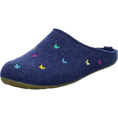 Produktbild von Haflinger Hausschuhe EVEREST FARFALLINE Blau Damen