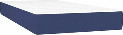 Produktbild von VidaXL 4007147, Federkernmatratze, Medium, Blau, Weiß, Polyester, Polyester, 1200 mm