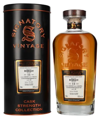 Produktbild von Signatory Vintage BENRIACH 11 Years Old Cask Strength Collection #104 2015 58,5% Vol. 0,7l in Tinbox