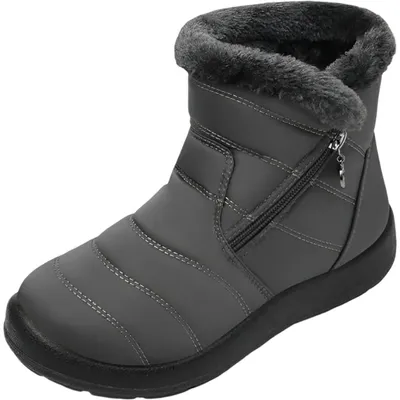 Produktbild von SCECOCRS Damen Winterschuhe Schneestiefel Gefüttert Wasserdicht Grau 41 EU