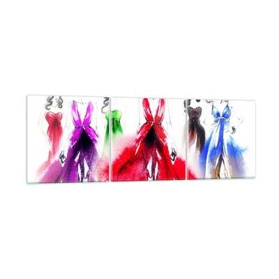 Produktbild von Bilder auf glas - Fotomodell Frau - 150x50cm - Glasbilder - Wandbilder - Kunstdruck - zum Aufhängen bereit - Wanddekoration aus Glas - Glas Bilder - Wandbild auf Glas - 3 Teile - GCA150x50-3651