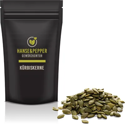 Produktbild von 1kg Kürbiskerne ohne Schale ohne Zusätze natürlich vom Hanse&Pepper Gewürzkontor - Gourmet Serie